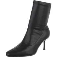 Ital-Design Damen Stiefelette mit Stilettoabsatz und hohem Schaft High-Heel-Stiefelette (92214138) Pfennig-/Stilettoabsatz Stiefeletten in Schwarz