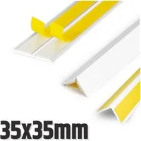 DQ-PP Sockelleiste DQ-PP WINKELLEISTE, 10m, Fensterleisten, Eckleiste, selbstklebend, Knickwinkel, 15x15mm, 25x25mm, 35x35mm, Stärke: 1,5mm, Weiss