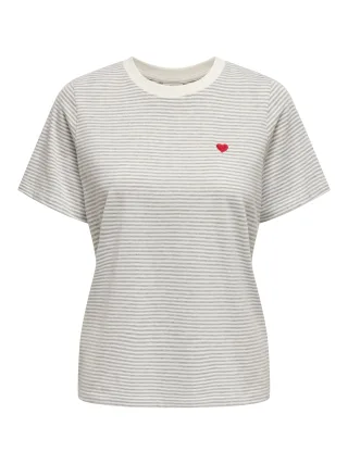 JDY - JDYPISA LIFE S/S PRINT TOP JRS NOOS Cloud Dancer - Gr. - XS