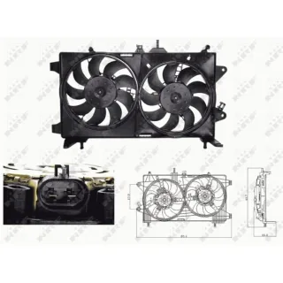 NRF K?hlerl?fter Fiat Idea Punto Lancia Musa 1,9