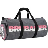 BRUBAKER Sporttasche Unisex Duffle Bag Trainingstasche Grau (1-tlg., wasserabweisend, Duffelbag), 27 l Fitnesstasche mit Schuhfach und Nassfach, Reisetasche Duffel Bag