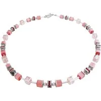 traumschmuck Collier 542d Collier Würfel Cat Eye Kristallglas Rosa Strass (inkl Schmuckbox), Made in Germany