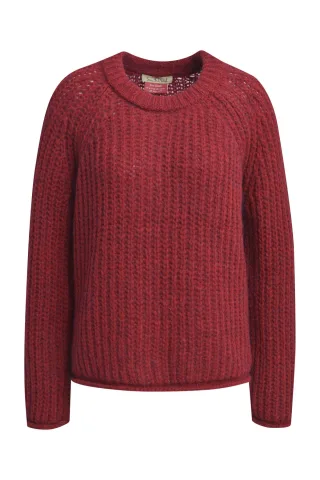 Smith&Soul - Hairy Raglan Pullover cherry - Gr. - M