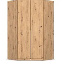OTTO home Eckkleiderschrank Kleiderschrank Schrank Ankleidezimmer Schlafzimmer Garderobe AGORDO (in zwei Griff-Farben, Breite/Tiefe 117x117 cm, Höhen 210/229 cm) voll ausgestattet mit großzügigem Stauraum, 2 Höhen MADE IN GERMANY