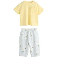 Next Top & Hose Kurzärmliges Oberteil und Hose im Barrel-Schnitt (2-tlg)