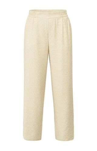 Yaya - Bedruckte Webhose beige - Gr. - 42