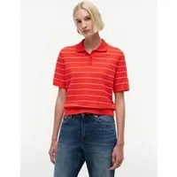 Tommy Hilfiger Polokragenpullover JERSEY STITCH MINI POLO Baumwollmischung, Polokragen, Kurzarm
