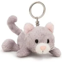 Nici Plüschanhänger NICI Schlüsselanhänger Katze liegend grau 10cm