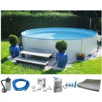 my POOL BWT Rundpool PREMIUM inkl. umfangreichem Zubehör (Komplett-Set, 6-tlg), Höhe 120 cm, in verschiedenen Größen erhältlich