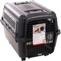 Flamingo Hunde-Transportbox Transportkäfig Lanta dunkelgrau für Hunde