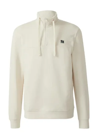 s.Oliver Red Label - Sweatshirt mit Eingrifftaschen und Label-Patch beige - Gr. - XXL