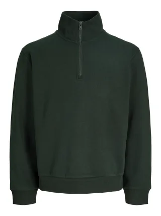 JACK&JONES - JJEBRADLEY SWEAT HALF ZIP NOOS Scarab - Gr. - L