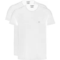 Emporio Armani Unterziehshirt CC722 Pure Cotton (Packung, 2-St., 2er-Pack) Herren T-Shirt Round Neck Unterhemd Short Sleeve aus 100% Baumwolle