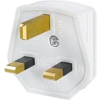 Bachmann Schutzkontaktstecker Stromadapter BS 1363, Typ-G, 0 cm, England UK 13A / 250V weiß, 13A Fuse, 910.276