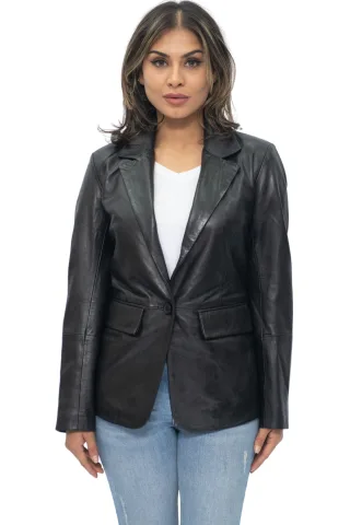 Damen-Blazerjacke aus weichem Leder-Apeldoorn