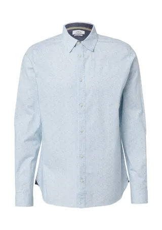 s.Oliver Red Label - Slim Fit: Baumwollhemd mit abstraktem All-over-Print blau - Gr. - XXL