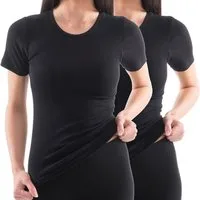 HERMKO Unterziehshirt 17800 (Pack, 2er) Baumwolle/Modal, kurzarm Shirt, sehr weich, Rundhalsausschnitt
