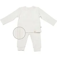 biorganic Langarmshirt & Hose Baby Nature Relax Modal für Jungen und Mädchen Unisex Langarm (Set, 2-tlg., Shirt und Hose) gerippte Textilstruktur (Ripp), Bio-Baumwolle und Modal Größe 68-86