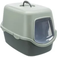 TRIXIE Katzentoilette Katzentoilette Vico - anthrazit/grau-grün - 40 × 40 × 56 cm