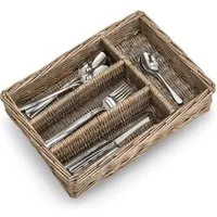 Zeller Present Besteckkorb, (1-tlg), Weidenatur, mit praktischer Fächereinteilung