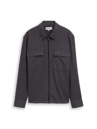 Denim Tom Tailor - Overshirt mit Reißverschluss urban medium grey - Gr. - S