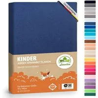 leevitex® Spannbettlaken Jersey aus 100% Baumwolle, für Kinder- & Standardmatratzen, Jersey, Gummizug: rundum, 100% Baumwolle, anschmiegsam & dehnbar, diverse Größen und Farben