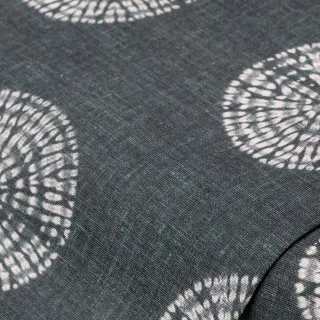 Dekostoff Mandala Maritim "Lorena", blaugrau-color