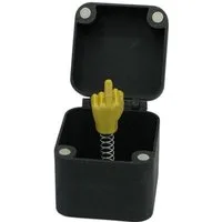 Eyecatcher Schneekugel Gestenbox Scherzartikel – Lustiges Geschenk mit Mittelfinger-Figur (Kein Set)