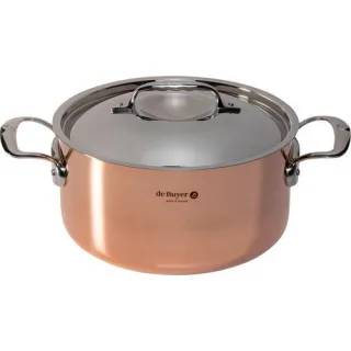 De Buyer Prima Matera Bratentopf Kupfer/Edels. 24 cm induktion