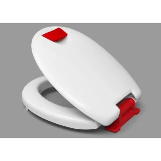 Haro WC-Sitz 524648 Scharniere Edelstahl, SolidFix, nicht verstellbar, Griffe grau