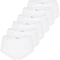 sloggi Midislip 6er Pack 24/7 Cotton Lace (Spar-Set, 6-St) Midi Slip - Baumwolle - Atmungsaktiv - Perfekter Sitz