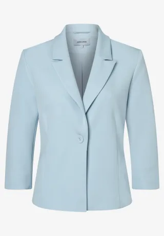 MORE & MORE - Eleganter Krepp-Blazer mit 3/4-Arm blau - Gr. - 38