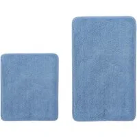 Kleine Wolke Badematte RELAX, Badvorleger, Badezimmer Teppich, Höhe 30 mm, rutschhemmend beschichtet, fußbodenheizungsgeeignet, Polyacryl, rechteckig, 2er-Set 55x65 cm / 60x100 cm, Badteppich, meliert, rechteckig, rund & als Set erhältlich