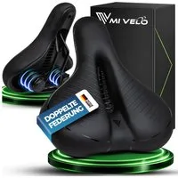 MIVELO Fahrradsattel extra bequem, breit & gefedert für Damen und Herren, – mit 3D-Komfort-Schaum und Doppelfederung