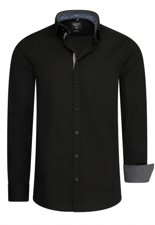 Rusty Neal Overhemd Regular Fit Schwarz
