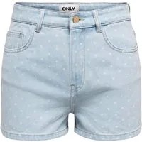 ONLY Jeansshorts ONLROBYN HW DOT DNM SHORTS SIJI Baumwolle, High Waist