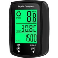 GARRYFIZH Fahrradcomputer kabelgebunden 19 Funktionen LCD Tacho Fahrrad Kilometerzähler, Wasserdichter Tacho mit Hintergrundbeleuchtung für MTB & Rennrad
