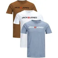 Jack & Jones T-Shirt Stilvolles Slim-Fit oder Regular Shirt mit Printdruck (3er-Pack) Printdruck