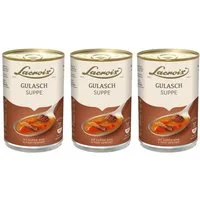 Lacroix Fertiggericht, Lacroix Gulasch Suppe zartes Rindfleisch pikant gewürzt 400ml 3er Pack