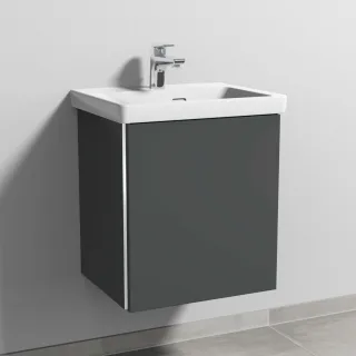 Sanipa 3way Waschtischunterbau zu Villeroy & Boch Subway 3.0 Waschtisch mit 1 Tür, Anthrazit-Matt BR84522