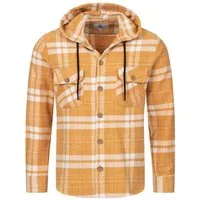 Rock Creek Flanellhemd Herren Hemd Flanellhemd mit Kapuze H-328