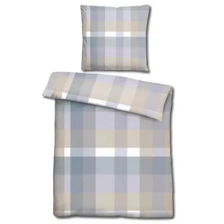 CloudComfort Basic Mikrofaser Bettwäsche kariert 135 x 200 + 80 x 80 cm