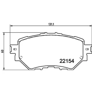 Hella Bremsbel?ge vorne Mazda 3 8DB355032-091