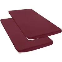 OTTO home Spannbettlaken Topper Basic, in Gr. 90x200, 140x200 oder 180x200 cm, Baumwoll-Jersey, Gummizug: rundum, (2 Stück), Baumwolle, Matratzen bis 8 cm Höhe, Bettlaken, Spannbetttuch, Laken