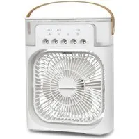 LUCKKY Tischventilator 3-in-1 Luftkühler, USB Ventilator mit Farblichtern., Kompakter 3-in-1 Luftkühler Tischventilator, Camping Festival