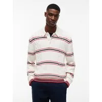 Tommy Jeans Polokragenpullover REGULAR STRIPE CABLE KNIT POLO Regular fit mit Polokragen