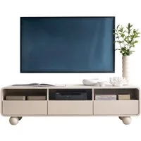 Compleo TV-Schrank 160 cm breit, Japandi design, Rund form, Lowboard ALDOS