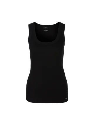 Marc Cain Essentials - Tanktop aus Feinripp black - Gr. - 42