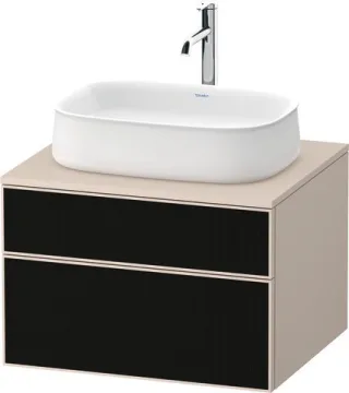 Duravit Zencha Konsolenwaschtischunterbau wandhängend Schwarz Linienstruktur & Taupe n/a & Supermatt ZE4820063830000