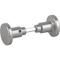 BigDean Türknauf aus Aluminium silber Türbeschlag Drehknopf, Knauf außen, Packung, 1-tlg., Türknauf, Einfacher Türknauf, Katzensicher, Eloxiertes Alumium